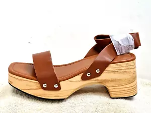 Glamouröse Damen Clog-Sandalen NEU Braun UK 6 EU 39 - Bild 1 von 8