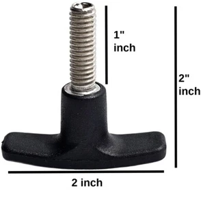10-pack Wing T- Knob, 5/16-18 Thread, Head-D 2" - Male-Heavy duty-Black - Picture 1 of 7