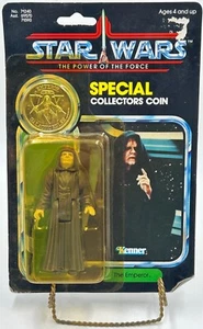 Vintage STAR WARS POWER OF THE FORCE Emperor Palpatine 1984 3.75" ACTION FIG NIB - Picture 1 of 4
