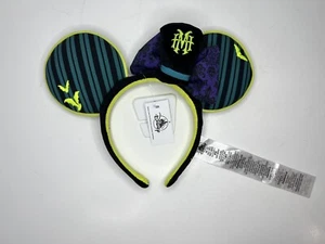 Disney Ears Haunted Mansion Ghost Host Wallpaper Bow Headband 2022 NEW w TAGS - Picture 1 of 11