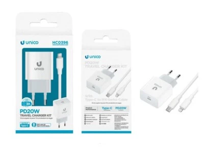 CARICABATTERIE 20W CON CAVO USB C LIGHTING PER IPHONE X 11 12 13 14 PRO MAX - Immagine 1 di 4