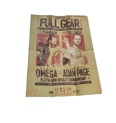 All Elite Crate Exclusive Full Gear 2021 Poster AEW Kenny Omega Hangman Page Cover