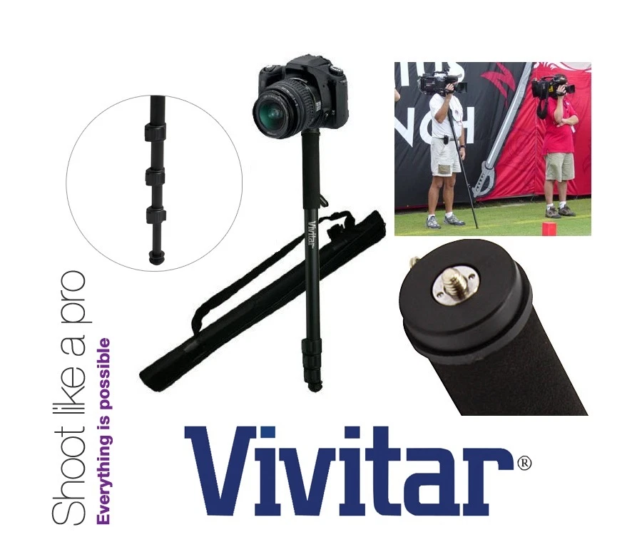 Vivitar 67" Pro Monopod with Case For Panasonic Lumix DC-FZ80 DMC-FZ2500 - Image 1 of 4