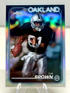 2024 Topps Chrome Football Tim Brown Refractor #151 Raiders - Picture 1 of 2