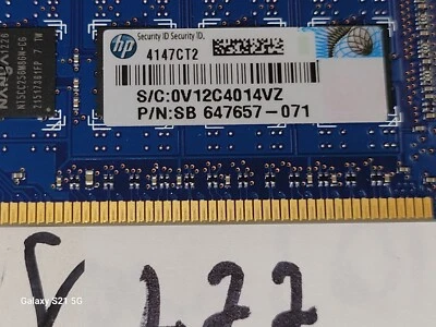 1X NT4GC72C8PG0NF-CG 647657-071 4GB 2RX8 PC3L-10600E Server Memory Module - Image 1 of 2