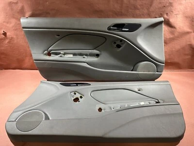 BMW E46 330CI 323CI 325CI Front Interior Door Panel Trim Pair Grey OEM 81K Miles - Image 1 of 4