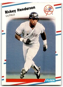 1988 FLEER RICKEY HENDERSON NEW YORK YANKEES #209