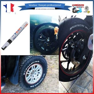 FEUTRE STYLO MARQUEUR CRAYON ETANCHE PERMANENT PEINTURE PNEU AUTO MOTO NOIR - Picture 1 of 1