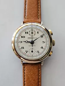 Eberhard- " Replica'' -silber 0,925 Vermeil-Crono AUTOMATICO-REF.36007-VALJOUX - Bild 1 von 24