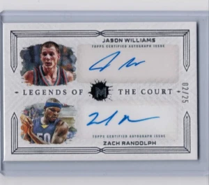 2023-24 Topps Motif Jason Williams Zach Randolph Legends Court Auto #'ed 02/25 - Picture 1 of 1