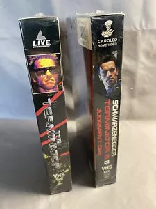 Terminator (Live) + Terminator 2 Judgement Day (Carolco) VHS NEW FACTORY SEALED! - Picture 1 of 12