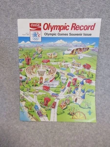 1984 OLYMPIC RECORD BOOKLET Olympic Games Souvenir Issue COCA-COLA Coke Promo - Picture 1 of 2