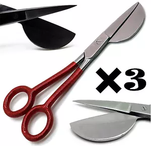 3 Pcs Carpet Duckbill Red Scissors 6" Working End 2" Repair Premium Instruments - Picture 1 of 6