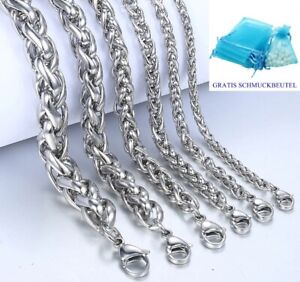 Cable Chain Stainless Steel Solid 3 - 6 MM Mens Womens Necklace 15 - 120 cm Gift