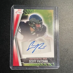 Scott Patchan 2022 Sage Football RED Auto RC Indianapolis Colts Rookie - Picture 1 of 1