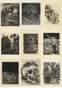 Otto Dix Primera Guerra Mundial Art Deco Reproducción Negro Blanco Soldado Hombre Muerto Primera Guerra Mundial - Imagen 1 de 13
