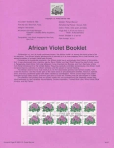 2486a 29c LIBRO VIOLETA AFRICANA - Página de recuerdo - Imagen 1 de 1
