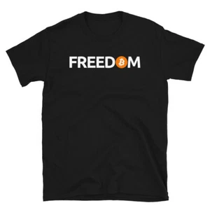 Bitcoin Freedom Tee Crypto Currency BTC Trade Invest Mine Hodl Unisex T-Shirt - Picture 1 of 11