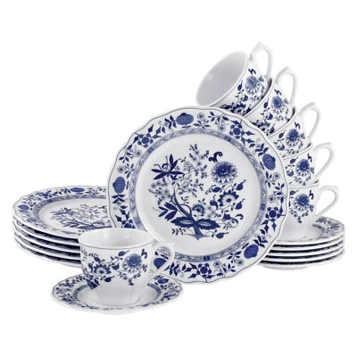 CreaTable Flora Zwiebelmuster 17131 Kaffeeservice 18-tlg Geschirrset 6 Personen - Bild 1 von 4
