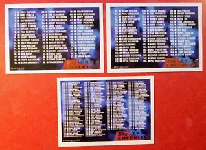 1996 Topps Checklists Complete Set of 3 - #110, #220 & #440 Unmarked NM+ - Picture 1 of 2
