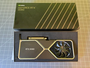 NVIDIA GeForce RTX 3080 Founders Edition 10GB GDDR6X Graphics Card - Photo 1/3