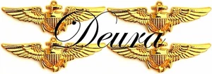 4 x US Navy Aviation Flügel Abzeichen Marine Flieger Pilot GOLD Pin Abzeichen - Bild 1 von 1