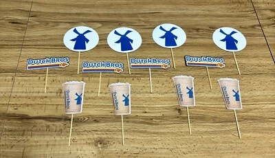 Lote de 12 adornos para cupcakes inspirados en Dutch Brothers Coffee Lovers Foto 1 de 4