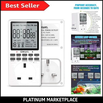 Spina Timer Smart da Interno con Modalità Vacanza Casuale per Maggiore Sicurezza Domestica - Immagine 1 di 4