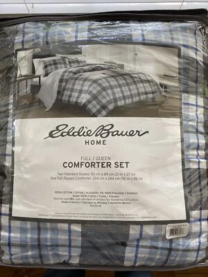 Eddie Bauer - Home Decor -  Comforter & Sham Set - Full/Queen - Lewis Plaid - Image 1 of 4