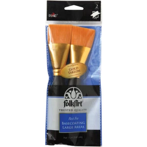 FolkArt Golden Taklon Basecoating Brush Set 2/Pkg- - Picture 1 of 1