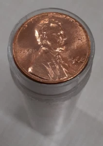 1968-D US Lincoln Cents Stempelglanz Rolle mit insgesamt 50 Münzen in Röhren - Münzen können getönt sein - Bild 1 von 3