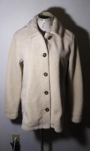 GARNET HILL Beige Fleece Button Jacket Women's Size S NWOT - Picture 1 of 6