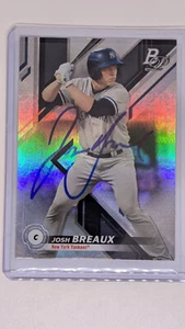 JOSH BREAUX SIGNED 2019 BOWMAN PLATINUM PROSPECT ROOKIE CARD AUTO IP - Picture 1 of 2