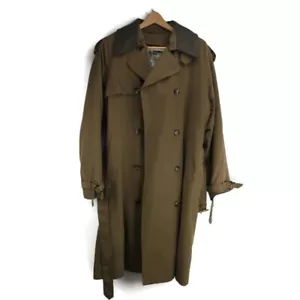 London Fog Heritage British Khaki Trench Coat Uomo 38 R Fodera Doppiopetto - Foto 1 di 13
