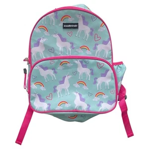 Zaino per bambini Crocodile Creek borsa libro prescolare rosa unicorni arcobaleni 12" - Foto 1 di 5