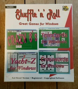 Shuffle 'n' Roll - CD PC VGA Windows 3.1 Video Games - NOS Sealed Cribbage Gin - Afbeelding 1 van 8