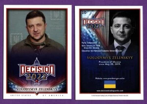 Volodymyr Zelenskyy Decision 2022 Ser. 1 BASE CARD #10 President of Ukraine - Picture 1 of 1