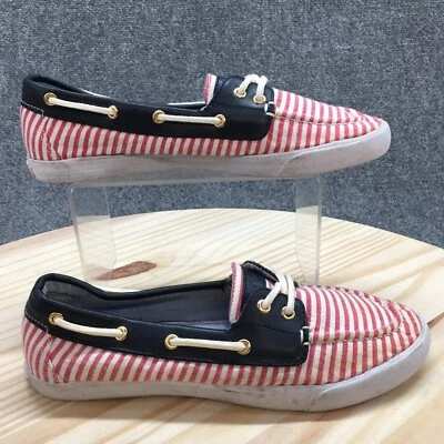 Tommy Hilfiger Zapatos Mujer 8M Adriel 2 Barco Multicolor Imitación Cuero Rayas Bajo Foto 1 de 4