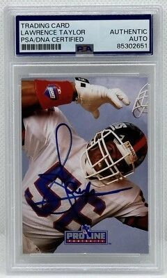 PSA DNA Lawrence Taylor ✍️Signed 1991 Pro Line Portraits Big Bold Certified Auto - Image 1 of 2