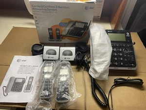 AT&T Home Phone Corded / Cordless 2 Handset Answering System CL84202 DECT 6.0 - Picture 1 of 17
