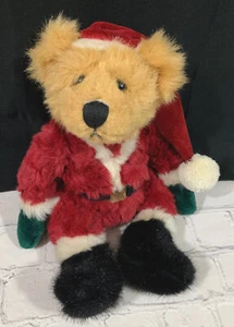 KRIS BEAR Plush Teddy Bear Weighted Plush 11” Russ Berrie Christmas Santa NEW - Picture 1 of 8