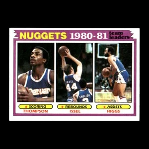 David Thompson/Dan Issel/Kenny Higgs 1981-82 Topps Denver Nuggets #49 1 - Picture 1 of 2