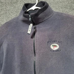Chaqueta De Colección Monterey Bay Cremallera Para Hombre Azul Medio Años 90 California Marina Ocean - Imagen 1 de 10