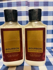 Bath & Body Works Collezione Uomo BOURBON 24 ore Lozione corpo idratante 8 oz x 2 - Foto 1 di 3