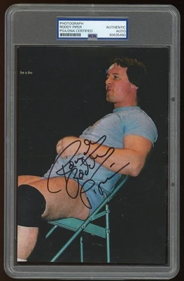 Rowdy Roddy Piper PSA/DNA Auto Signed Photo Print Autograph 6x8 460 - Image 1 of 2
