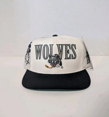 Vintage Chicago Wolves Snapback Hat Laser Stitch Sports Specialties IHL 90s - Image 1 of 4