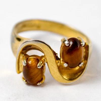 18 KMGF Women's Tiger Eye Ring Size 8 - Image 1 of 4