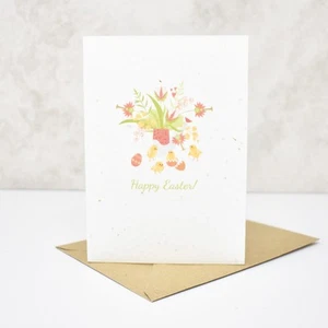 Vida Natur Samen Papier Grußkarte - "Frohe Ostern" Küken - Bild 1 von 1