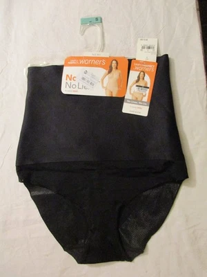 Simply Perfect by Warner's High-Waist Brief ~ Size S Black, No Lines MSRP $19.99 - Image 1 of 4