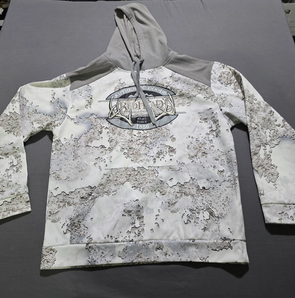 Sudadera con Capucha Defecto RedHead Grande Blanca Gris Tundra Camuflaje Caza Vellón Hombres Pullover Foto 1 de 4